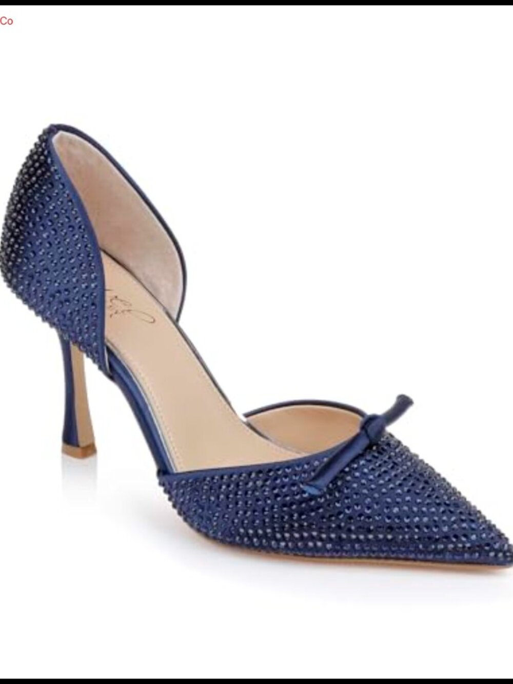 D'Orsay Stiletto Pumps Gem Encrusted Pointed Toe Slingback Heels for Formal